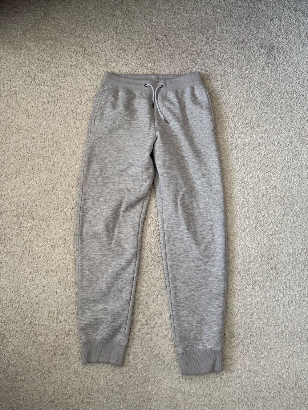Men's Grey Uniqlo Jogger Sweatpants - Casual Drawstring Lounge Pants